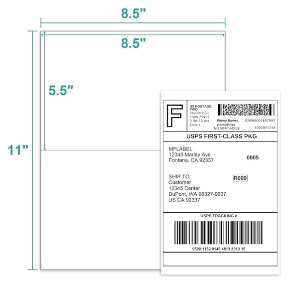 ✏️ NEW 100 Self Adhesive Shipping Labels ✏️ 1 Pack - Picture 2 of 8